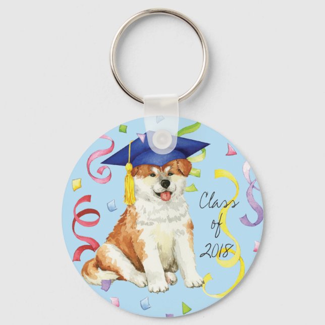 Porte-clés Akita Graduate (Recto)