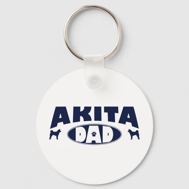 Porte-clés Akita Papa (Recto)