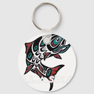 Porte-clés Alaska Saumon Fishing Native American Indigenous T