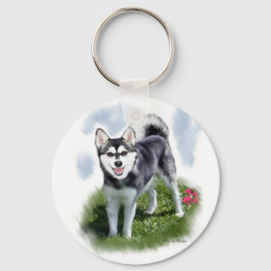 Porte-clés Alaskan Klee Kai Art