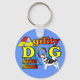 Porte-clés Alaskan Malamute Agilité Cadeaux
