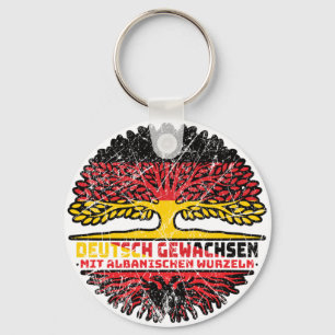 Porte-clés Albanie Albanais Deutsch Deutschland Baum Racine
