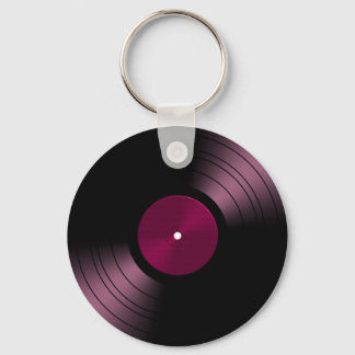 Porte-clés Album vinyle en rose