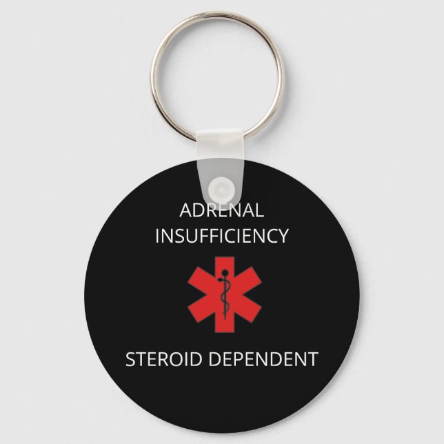 Porte-clés Alerte Médicale - Insuffisance surrénale (Recto)