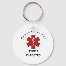 Porte-clés ALERTE Médicale TYPE 2 PORTE - CLÉ DIABÈTE