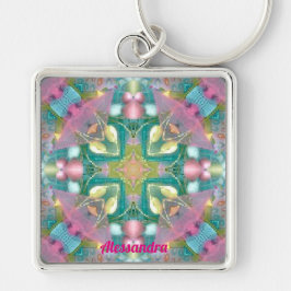 Porte-clés ALESSANDRA Religious Cross ~ Personalised ~ 