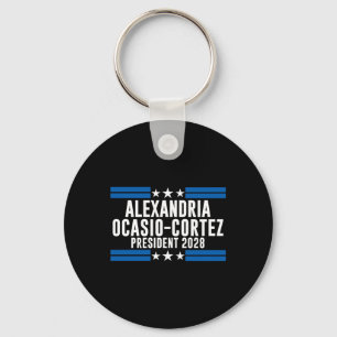 Porte-clés Alexandria Ocasio Cortez Pour Président 2028, Aoc