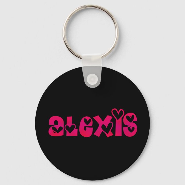 Porte-clés Alexis dans les coeurs (Recto)
