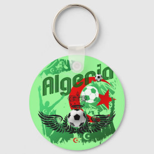 Porte-clés Algeria grunge art Football fans Algerie gifts