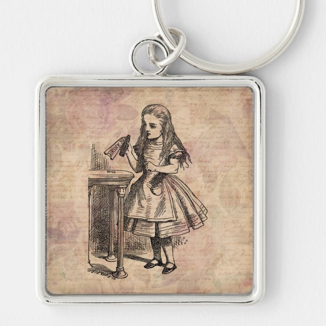 Porte-clés Alice au pays des merveilles Boire moi bouteille (Devant)