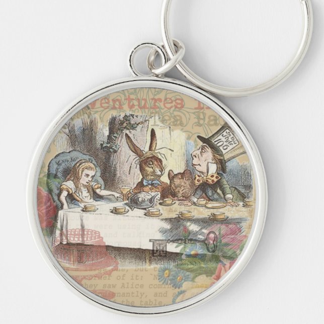 Porte-clés Alice au pays des merveilles Fête du thé (Devant)