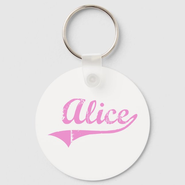 Porte-clés Alice Classic Style Nom (Recto)