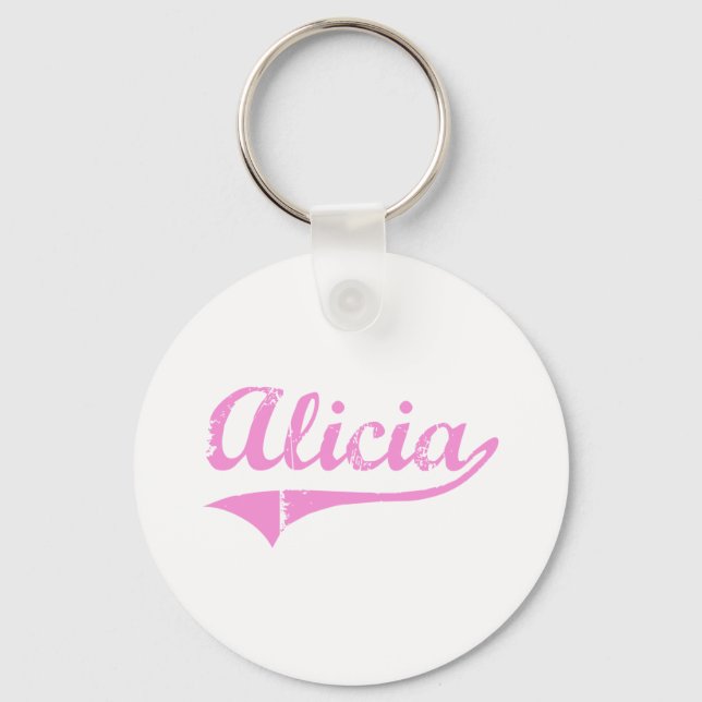 Porte-clés Alicia Classic Style Nom (Recto)