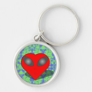 Porte-clés Alien Love Heart