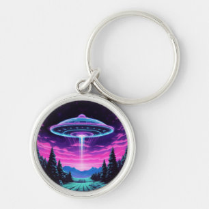 Porte-clés Alien vaisseau spatial rétro futuriste