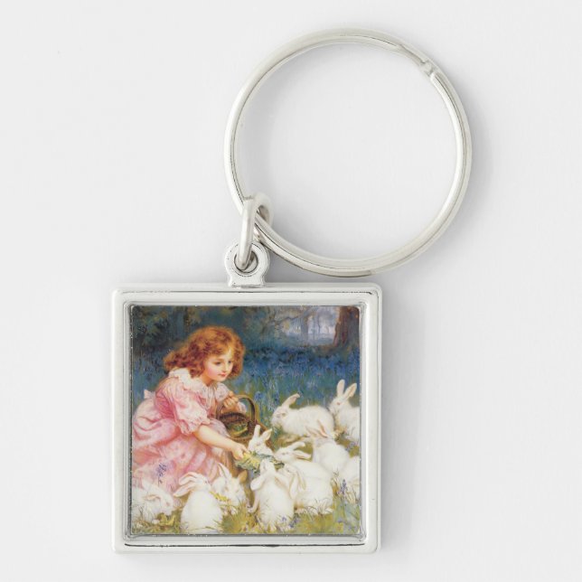 Porte-clés Alimentation des lapins (Devant)