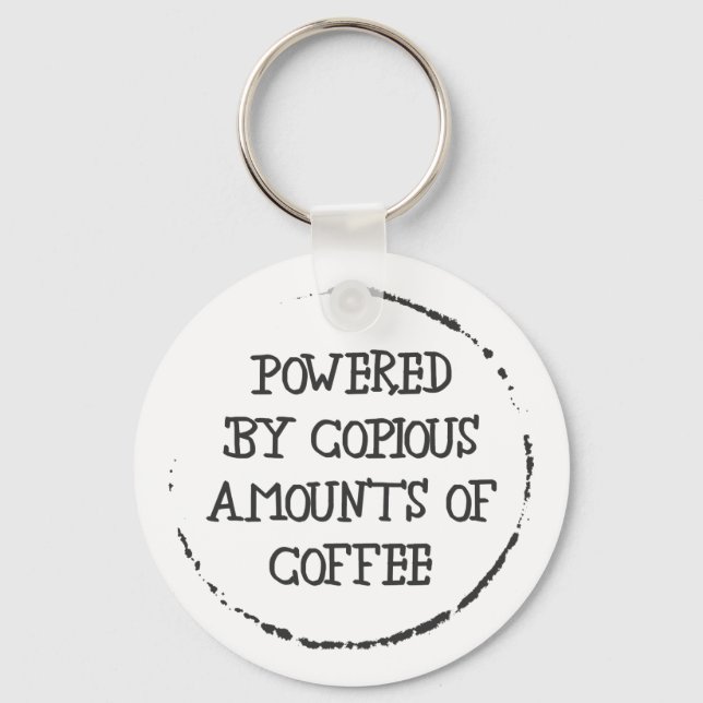 Porte-clés Alimenté Par Café (Recto)