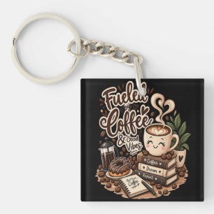 Porte-clés Alimenté par le Café & les Bonnes Vibrations – Ama