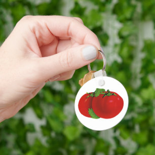 Porte-clés Aliments Anciens, Tomate Rouge Mûre Héritée Biolog