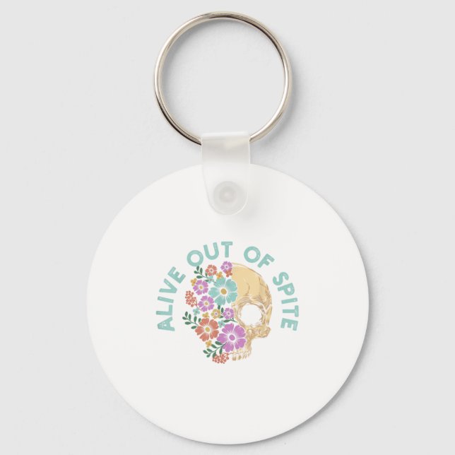 Porte-clés Alive Out Of Ste Skull Quote  (Recto)