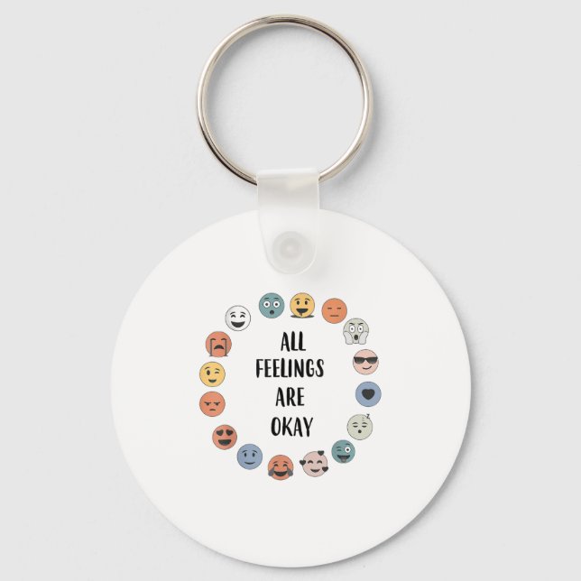 Porte-clés All Feelings Are Okay School Teacher Psychologist  (Recto)
