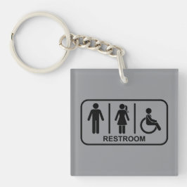Porte-clés All Gender Bathroom Symbol