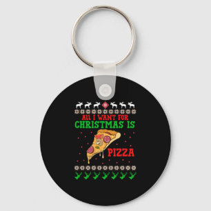 Porte-clés All I Want For Christmas Pizza