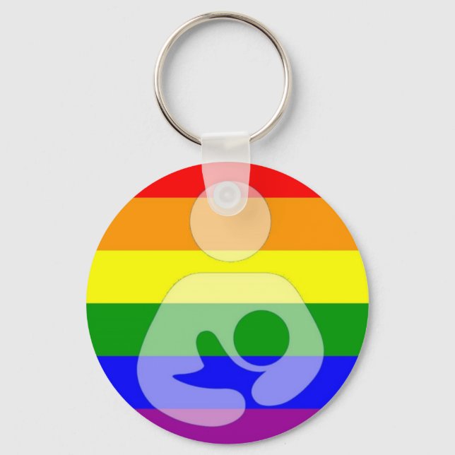 Porte-clés Allaitement/allaitement des gay pride (Recto)
