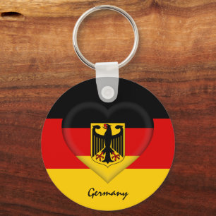 Porte-clés Allemagne & Coeur, Allemand Drapeau mode / sports