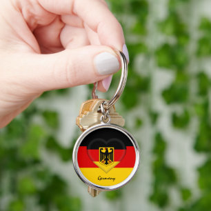 Porte-clés Allemagne & Coeur, Allemand Drapeau mode / sports
