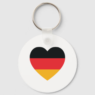 Porte-clés Allemagne Drapeau Coeur Keychain