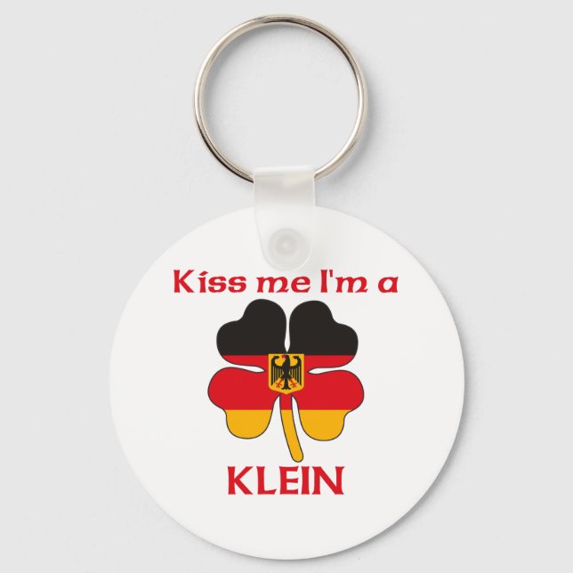 Porte-clés Allemand personnalisé Kiss Me Je suis Klein (Recto)