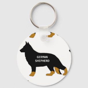 Porte-clés Allemand Shepherd nom silo bi color