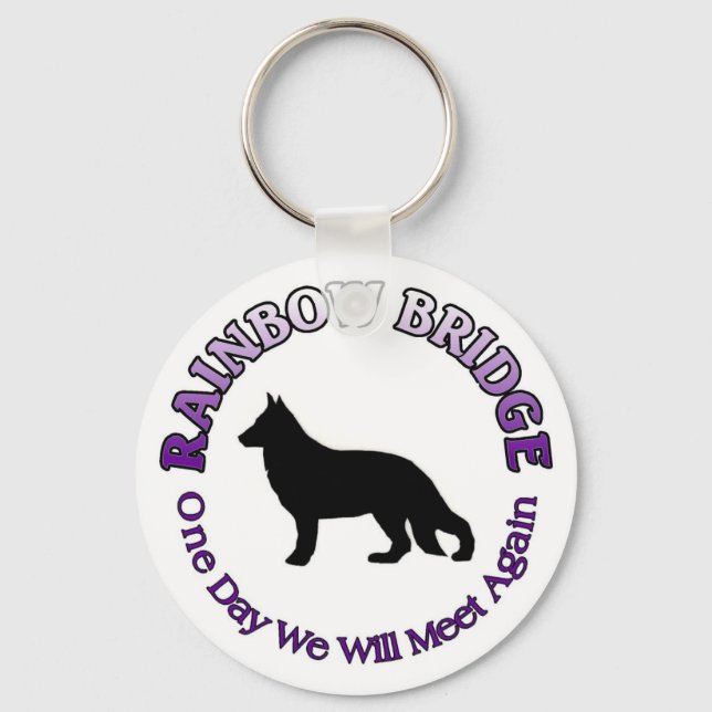 PORTE-CLÉS ALLEMAND SHEPHERD RAINBOW BRIDGE PORTE - CLÉ (Recto)