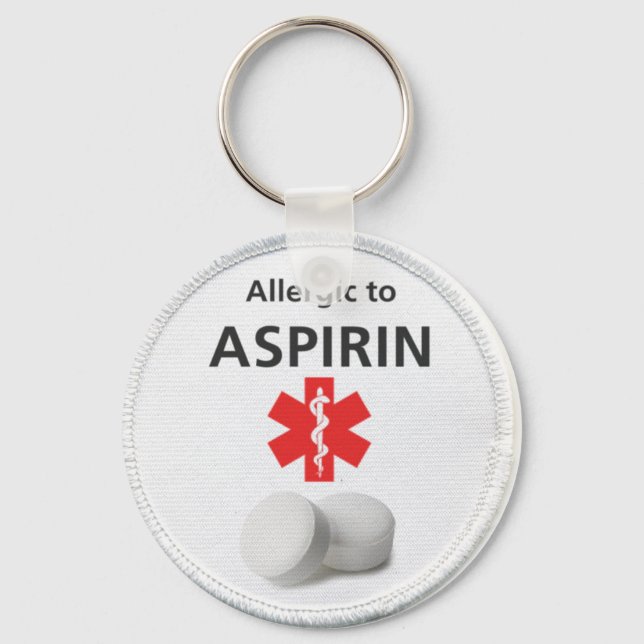 Porte-clés Allergie de l'aspirine (Recto)