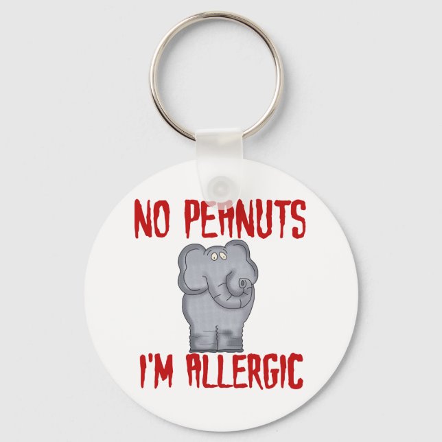 Porte-clés Allergie des arachides (Recto)