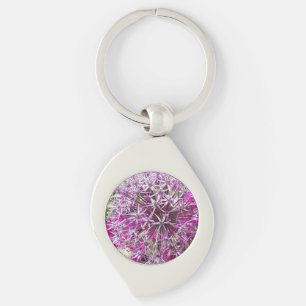 Porte-clés Allium & Fleurs d'été Métal