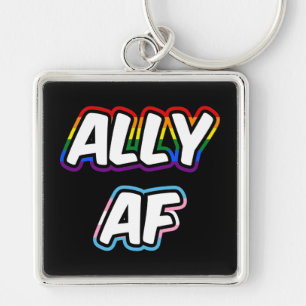 Porte-clés Ally AF II - Drapeau LGBTQ Fier Gay Trans Queer