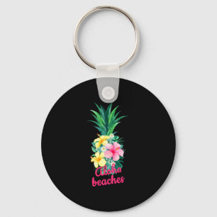 Porte-clés Aloha fleurs d'ananas aloha hawaii vintage