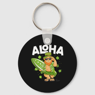 Porte-clés Aloha Hawaii Surfant Leprechaun Saint Patrick Day 