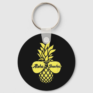 Porte-clés Aloha Plages Ananas Jaune Cadeau Hawaii Sungles