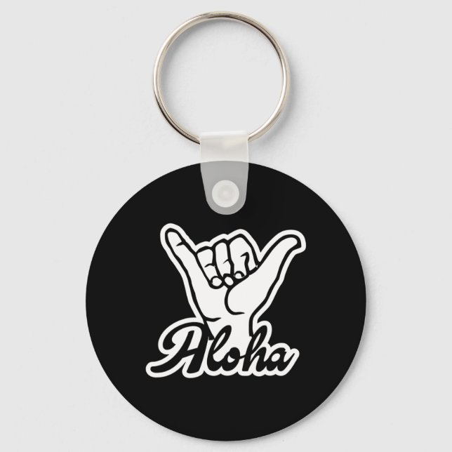 Porte-clés Aloha Shaka Main, Hang Loose signe (Recto)