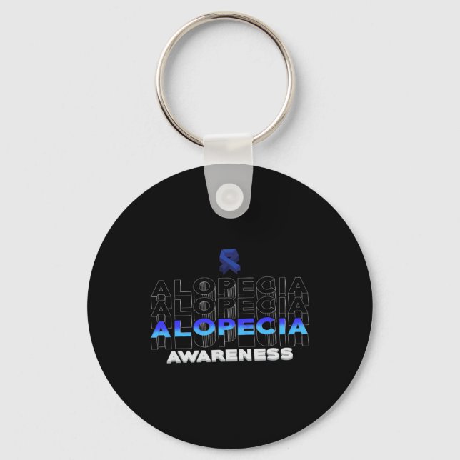 Porte-clés Alopecia Sensibilisation Perte de cheveux Guerrier (Recto)