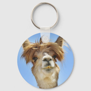 Porte-clés Alpaca avec la tête folle