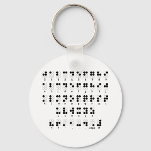 Porte-clés alphabet braille symbole en lettres aveugles