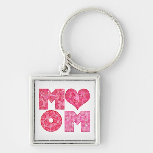 Porte-clés Alphabet heureux de maman du jour de mère (Devant)