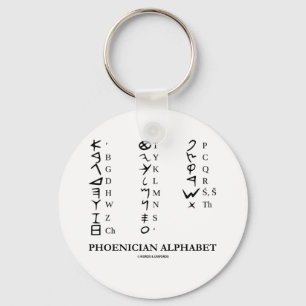Porte-clés Alphabet phénicien (cryptographie de linguistique