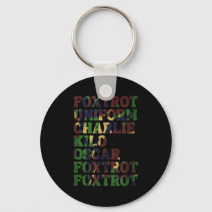 Porte-clés Alphabet phonétique drôle Nato Militaire Pou Army