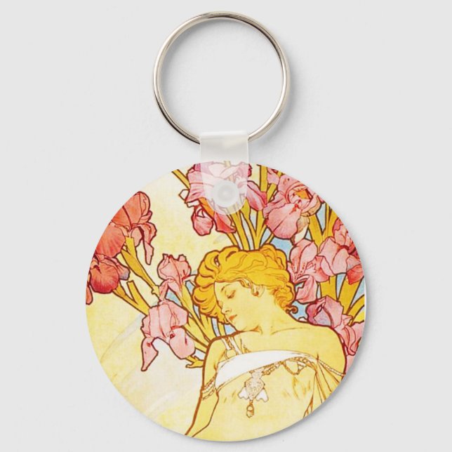 Porte-clés Alphonse Mucha Iris Porte - clé (Recto)