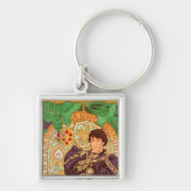 Porte-clés Alphonse Mucha Prince et Dragon (Devant)